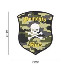 Embleem 3D PVC Memento Mori Shield Skull #6108 camo 
