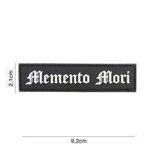 Embleem 3D PVC Memento Mori streep #6134 zwart/wit 