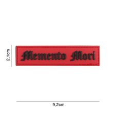 Embleem 3D PVC Memento Mori streep #6136 rood/zwart 