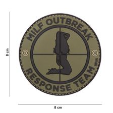 Embleem 3D PVC Milf Outbreak #18006 groen