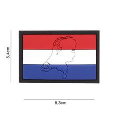 Embleem 3D PVC Vlag met contour #4114 Nederland