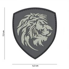 Embleem 3D PVC Nederlandse Leeuw #1096 grijs