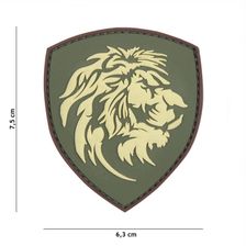 Embleem 3D PVC Nederlandse Leeuw #1097 groen