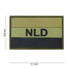 Embleem 3D PVC NLD 48 x 77 groen/zwart
