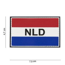 Embleem 3D PVC NLD  47 x 75 rood-wit-blauw