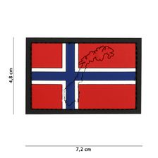 Embleem 3D PVC Vlag met contour #4135 Noorwegen