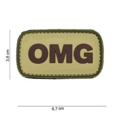 Embleem 3D PVC OMG #14010 groen