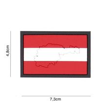 Embleem 3D PVC Vlag met contour #4127 Oostenrijk