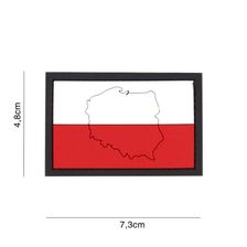Embleem 3D PVC Vlag met contour #4134 Polen