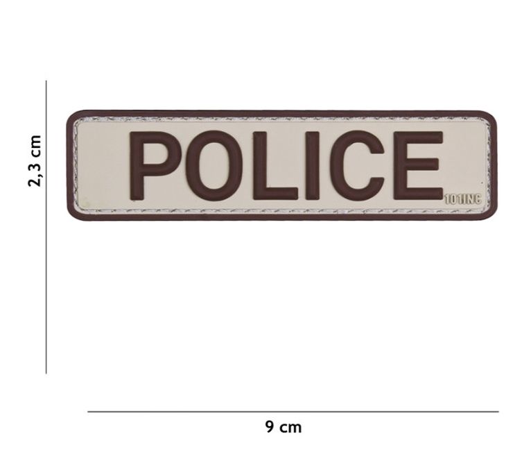Embleem 3D PVC Police beige 