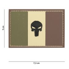 Embleem 3D PVC Punisher Franse vlag multi #9009
