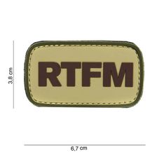 Embleem 3D PVC RTFM #14002 groen