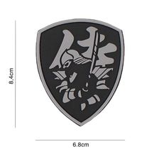 Embleem 3D PVC Samurai Shield #3118 grijs 