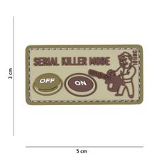 Embleem 3D PVC Serial Killer beige