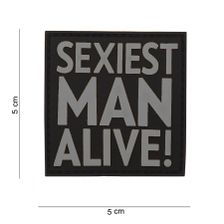 Embleem 3D PVC Sexiest Man Alive #12024 grijs
