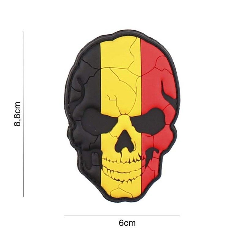 Embleem 3D PVC Skull Cracked #4146 België 