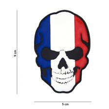 Embleem 3D PVC skull Frankrijk #16003
