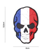 Embleem 3D PVC Skull Cracked #4144 Frankrijk