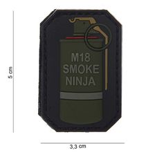 Embleem 3D PVC M-18 Smoke Ninja #13003 rood