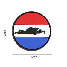 Embleem 3D PVC Sniper rond #5127 Nederlands 