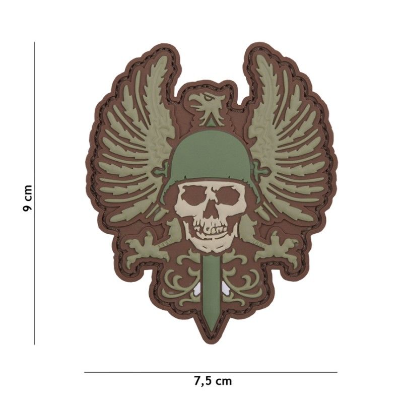 Embleem 3D PVC Spaanse Skull #1103 multi 