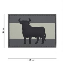 Embleem 3D PVC Spaanse stier #2073 grijs 
