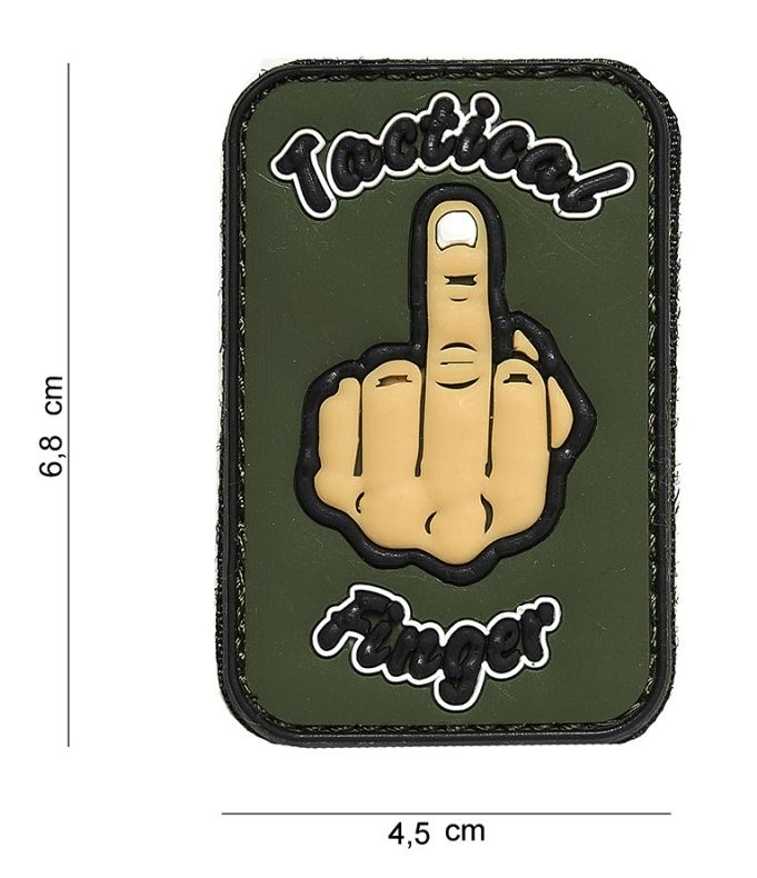 Embleem 3D PVC Tactical Finger #11155 groen 