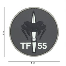 Embleem 3D PVC TF-55 #1093 grijs 