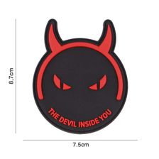 Embleem 3D PVC The Devil Inside You #5124 zwart/rood