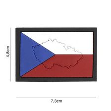 Embleem 3D PVC Vlag met contour #4120 Tsjechië