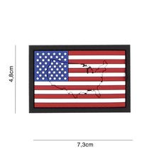 Embleem 3D PVC Vlag met contour #4122 USA