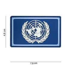Embleem 3D PVC Verenigde Naties #16088 blauw