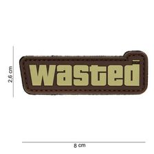 Embleem 3D PVC Wasted #14014 bruin