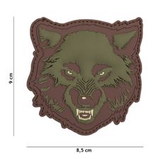 Embleem 3D PVC Wolf #9054 groen 