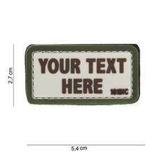 Embleem 3D PVC Your Text Here #14079 beige/groen