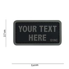 Embleem 3D PVC Your Text Here #14080 zwart/grijs