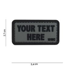 Embleem 3D PVC Your Text Here #14081 grijs/zwart