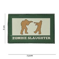 Embleem 3D PVC Zombie Slaughter rechthoek #10046 multi 
