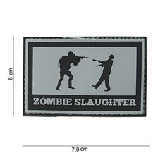 Embleem 3D PVC Zombie Slaughter rechthoek #10048 zwart 