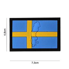 Embleem 3D PVC Vlag met contour #4129 Zweden
