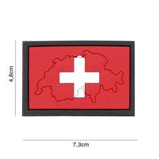Embleem 3D PVC Vlag met contour #4123 Zwitserland