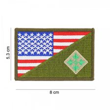 Embleem stof 4th Infantry halve vlag #20016