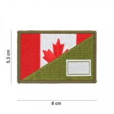 Embleem stof Canada halve vlag #20017