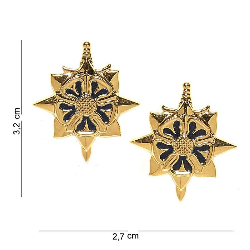 Embleem Metaal Collar Disk Insignia 13951 setje á 2 st.