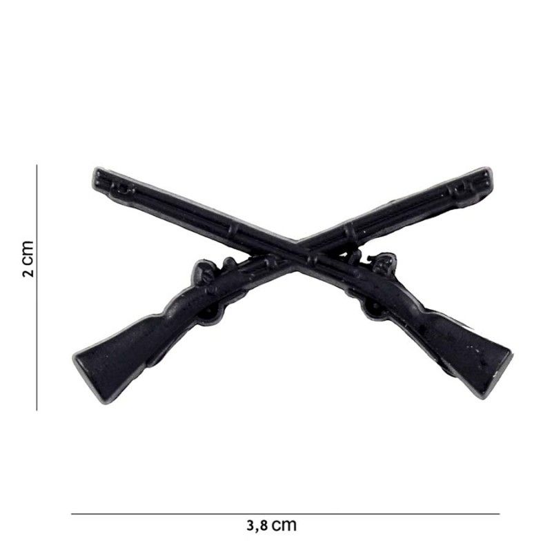 Embleem Metaal Infantry Rifles 12951 #6035 zwart 