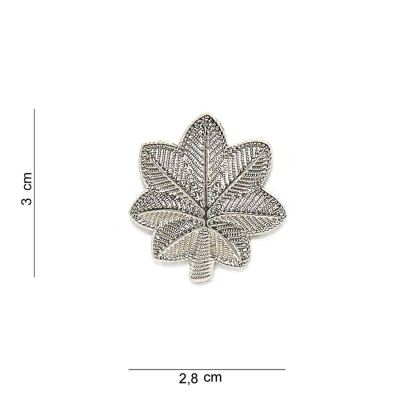 Embleem metaal Luitenant Colonel #6026 zilver 