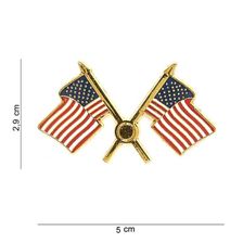Embleem Metaal USA Vlag gekruisd vietnam 11251 #7078 