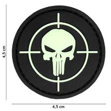 Embleem 3D PVC Punisher vizier glow in the dark