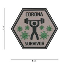 Embleem 3D PVC Corona Survivor #6101