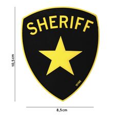 Embleem 3D PVC Sheriff geel